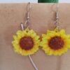 Aretes de girasoles
